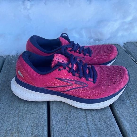 Brooks Womens Glycerin 19 Red Running Shoes Sneakers - Picture 1 of 7